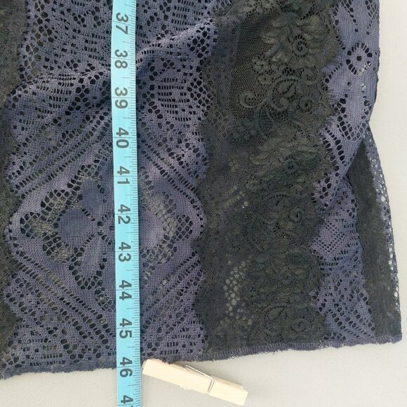 Free People Miracle Lace Racerback Dress S Midi Navy Boho Romantic Below Knee - Picture 5 of 14